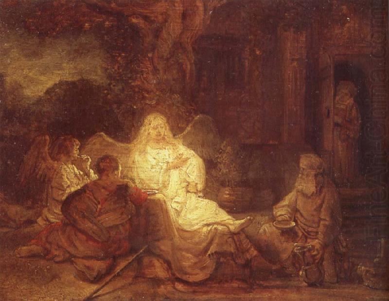 REMBRANDT Harmenszoon van Rijn Abraham Receives the Three Angels china oil painting image